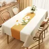 Toalha de mesa retangular em PVC à prova d'água, à prova de óleo, lavável e resistente ao calor, com toque de luxo leve e alta qualidade, jogo americano para mesa de jantar em casa