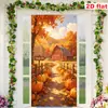 Cubierta de Puerta Otoño 2026 Transfronteriza Cosecha de Otoño Calabaza Girasol Atmósfera Festiva Fondo Decorativo Pancarta Exterior