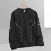 Sudadera de cuello redondo para hombre para primavera y otoño 2025, estilo nuevo para adolescentes, corte holgado, negra, peso pesado, sin capucha, versátil