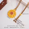 Tienda de Oro Pu Zuo mismo estilo oro arena incrustaciones diamante mariposa Buda sin rostro calabaza brújula colgante collar cadena para suéter nuevo estilo chino femenino