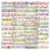60 piezas de pegatinas florales transparentes, frescas y artísticas, perfectas para decorar diarios, libretas e incluso tazas térmicas y iPads
