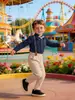 Conjunto Formal de Vestir para Niños Conjunto de Ropa Formal para Niño Camisa con Pajarita Tirantes Atuendo para Paje
