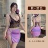 Fan Lei Lingerie Sexy para Mulheres Decote V Profundo Transparente Conjunto Fenda Paixão Quente Sexy Uniforme Pijama Roupa Tentação 965