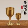 Copa de latón al por mayor, copa de vino de cobre, copa de agua bendita de vidrio para el hogar, copa de vino pequeña, adornos para copa de agua.