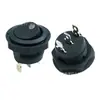 Interruptor de encendido basculante circular roscado KCD1 con luz blanca ojo de gato, 3 pines, 2 posiciones, agujero de montaje de 20 MM con tuerca de fijación