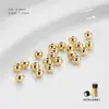 Cuentas Espaciadoras Chapadas en Oro Real de 18 Quilates Cuentas Sueltas Color que se Conserva Brillantes Cuentas Redondas Cuentas Doradas Material para Pulsera de Abalorios Hecha a Mano DIY Accesorios para Collares