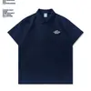 Camisa Polo Estilosa Estilo Chinês Manga Curta Masculina Verão Business High-End Gola Lapela Camiseta Elegante Estampada Manga Meia Mão para Jovens