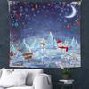 Serie de Navidad Nórdica tapiz de chimenea habitación interior hogar cálido decoración ambiente festivo tela colgante tela de fondo