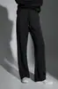 Pantalones de pierna recta, vaporosos, con caída, cintura elástica con cordón, diseño de costura, pierna ancha, versátiles para primavera y verano, estilo nuevo para ir al trabajo