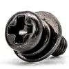 Acero Inoxidable 201 Negro Tornillos de Combinación de Tres Piezas Tornillos para Máquina de Cabeza Redonda Phillips Combinación de Tornillos con Arandela de Resorte Plana M4/M5/M6