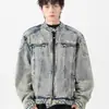Chaqueta de mezclilla lavada y desgastada estilo retro americano para mujer, nuevo diseño de primavera y otoño, chaqueta corta holgada de nicho