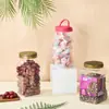 Frasco Transparente Grueso de Gran Capacidad para Almacenamiento de Alimentos con Tapa, Frasco de Empaque de Grado Alimenticio para Nueces y Cereales, Contenedor de Almacenamiento de Boca Ancha