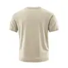 Nueva moda de verano para hombre, camiseta de punto de manga corta con cuello en V, estilo falso dos piezas, estilo coreano, color liso, camiseta casual y sencilla para adolescentes