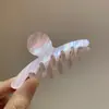 Estilo Doce e Cool de Garota Coreana Textura de Alta Qualidade Moda Rosa Presilha de Tubarão Presilha para Cabelo Borrada Novos Acessórios de Cabelo