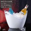 Cubo de Hielo Transparente de Plástico Cubo de Champán Acrílico para Bar Cubo para Vino Tinto Cerveza Ktv Cubo de Hielo Grande para Vino Uso Comercial