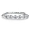 Venta al por mayor de fábrica transfronteriza Pulsera de Plata de Ley S925 Pulsera de Moissanita Pulsera de Aliento de Bebé de Alta Gama de Moda Venta al por mayor para Mujeres