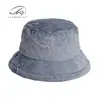 Sombrero de Pescador de Color Sólido Estilo Coreano de Piel Sintética de Conejo para Mujer, Estilo Japonés, Nuevo Versátil Grueso Cálido de Ala Corta