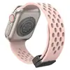 Xdfind É Adequado para Pulseiras de Apple Watch 38-49mm, Pulseira de Silicone Perfurada Respirável com Fivela Magnética