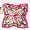 Nuevo pañuelo de seda satinada con estampado pañuelo de seda satinada pañuelo profesional de azafata estilo coreano pañuelo pañuelo cuadrado pequeño 50*5