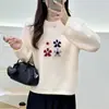 Tricô Feminino Cinza Espessado Estilo Preguiçoso Inverno Feminino Outono e Inverno 2025 Novo Estilo Pode Ser Usado por Fora e por Dentro o Top de Tricô