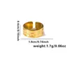 Anillo abierto de moda transfronterizo con pliegues en forma de corazón, elegante y de lujo ligero, versátil y exquisito, anillo para dedo índice de acero de titanio chapado en oro para mujer
