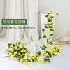 Colgante de pared de enredadera de rosas artificiales, flor de seda con 45 flores, enredadera decorativa de flor de cerezo, decoración artificial de flor en el techo, enredadera de planta artificial