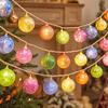 Fio de luz pentagrama estrela floco de neve LED galvanizado Amazon transfronteiriço decoração de atmosfera bola de céu de Natal luz piscante luz colorida