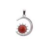 Colgantes de Piedra Natural y Cristal de Estrella y Luna de Venta Caliente Europea y Americana, Regalos de Moda, Colgantes de Collar de Cuarzo Rosa, Accesorios de Joyería al por Mayor
