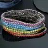 Pulseira de tênis europeia e americana transfronteiriça de 3MM joia masculina prata de lei S925 cravejada com moissanita presente para namorado joia legal e bonita