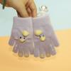 Guantes de bebé para el día de invierno para niños de 5 años y de 3 a 8 años, cálidos, resistentes al viento, bonitos, de cinco dedos, para bebés, niños y niñas.