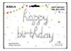Feliz Aniversário Conectado em Minúsculas Espanhol e Inglês Conjunto de Aniversário Rosa Decoração de Feriado Balões Balões de Folha de Alumínio