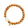 Pulsera de Ágata Roja Natural y Sándalo para Mujer, Pulsera con Colgante de Calabaza Tianyu, Joyería Pulsera Mejor Amiga para Mujer