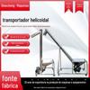 Carregador de parafuso de dragão torcido de aço inoxidável, alimentador de pellets biológicos, grande elevador automático, transportador de farinha de plástico