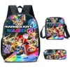 Mochila de Liberación Rápida Transfronteriza de Dibujos Animados de Mario para Estudiantes de Primaria y Secundaria Bolsa Escolar de Tres Piezas Mochila Bolso de Hombro Estuche para Lápices Venta al por Mayor