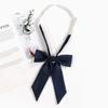 Corbata Azul a Rayas Estilo Japonés para Camisas, Patrón Perezoso Estilo Universitario Jk, Pajarita Anudada a Mano para Mujer, Dk para Hombre