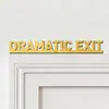 Jm1166-1173 Adesivo de Interruptor Espelhado com Letra Acrílica Preto e Dourado Transfronteiriço Decoração de Casa Adesivo de Parede