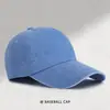Gorra de béisbol lavable personalizada al por mayor gorra de papá lisa imprimir logo sombrero para el sol bordado comercio exterior gorra de visera de pato desgastada