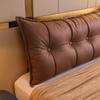 Almofada de Cama Americana Marrom Café Quarto Cama Tatame Cabeceira Almofada Encosto de Sofá Bolsa Longa Macia Alças Removível e Lavável