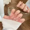 Nueva colección de arte de uñas en color ciruela, que incluye pegatinas para uñas y uñas postizas removibles