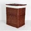 Cesto de roupa suja trançado cesto de roupa suja com tampa grande de rattan cesto de armazenamento de vime para roupa suja loja de panela quente balde de roupa suja atacado