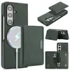 Compatível com Samsung Z Fold 8 Ultra Capa Magnética 2 em 1 para Celular Fold7 Porta-Cartões Carregamento Sem Fio Capa de Couro