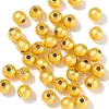 Ouro Antigo Brilhante Sólido Pequenas Contas de Ouro Contas Redondas Contas Espaçadoras Feito à Mão DIY Pulseira Colar Acessórios de Joias Materiais Atacado