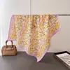 Lenço Quadrado Pequeno de Algodão Puro Estilo Pastoral Francês com Toque de Luxo, Lenço de Seda Estampado, Lenço de Cabeça, Xale, Lenço de Pescoço, Lenço de Pescoço Profissional Feminino, Lenço