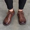 Botines de Piel Genuina para Hombre, Botas tipo Martin con Cordones y Puntera Redonda, Zapatos de Piel para Hombre, Nuevo Estilo Otoño e Invierno 2026, Botas de Caña Alta de Piel de Vaca de Primera Capa