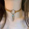 Collar Gargantilla Hot Girl Retro Y2K Milenio Otoño e Invierno Diseño de Cuero Gargantilla de Nicho Nuevo Estilo 2026