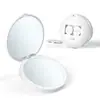 Espejo Cosmético Led de Mano al por Mayor de Fábrica Plegable Portátil Mini Redondo Portátil Regalo Espejo Pequeño con Aumento 10X