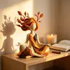 Nueva escultura de figura de chica de resina de Amazon, adorno de paisaje de jardín geométrico abstracto, decoración artesanal de escritorio