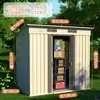 Cuarto de Almacenamiento Exterior, Cobertizo de Herramientas, Almacenamiento de Jardín, Casa de Almacenamiento Sencilla, Casa Modular para Terraza de Patio, Cuarto de Almacenamiento Móvil Desmontable