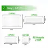 Caja de Almacenamiento con Cajón Rayado Transfronterizo para Escritorio para Organizar Papelería y Artículos Varios, Caja Pequeña Transparente con Divisor para Cosméticos del Hogar