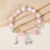 Nueva Pulsera de Cola de Pez Luna para Mujer Venta al por Mayor Pulsera de Cristal con Cuentas de Esmalte Nicho Estudiantil Joyería de Mano Punto Escénico Venta Caliente